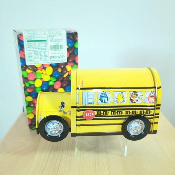 ⛔SOLD!⛔ Darlington M&Ms School Bus Tin - Picture 2 of 3